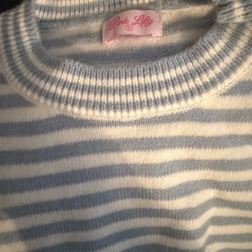 Pink Lily Stripped Sweater - Picture 2 of 3